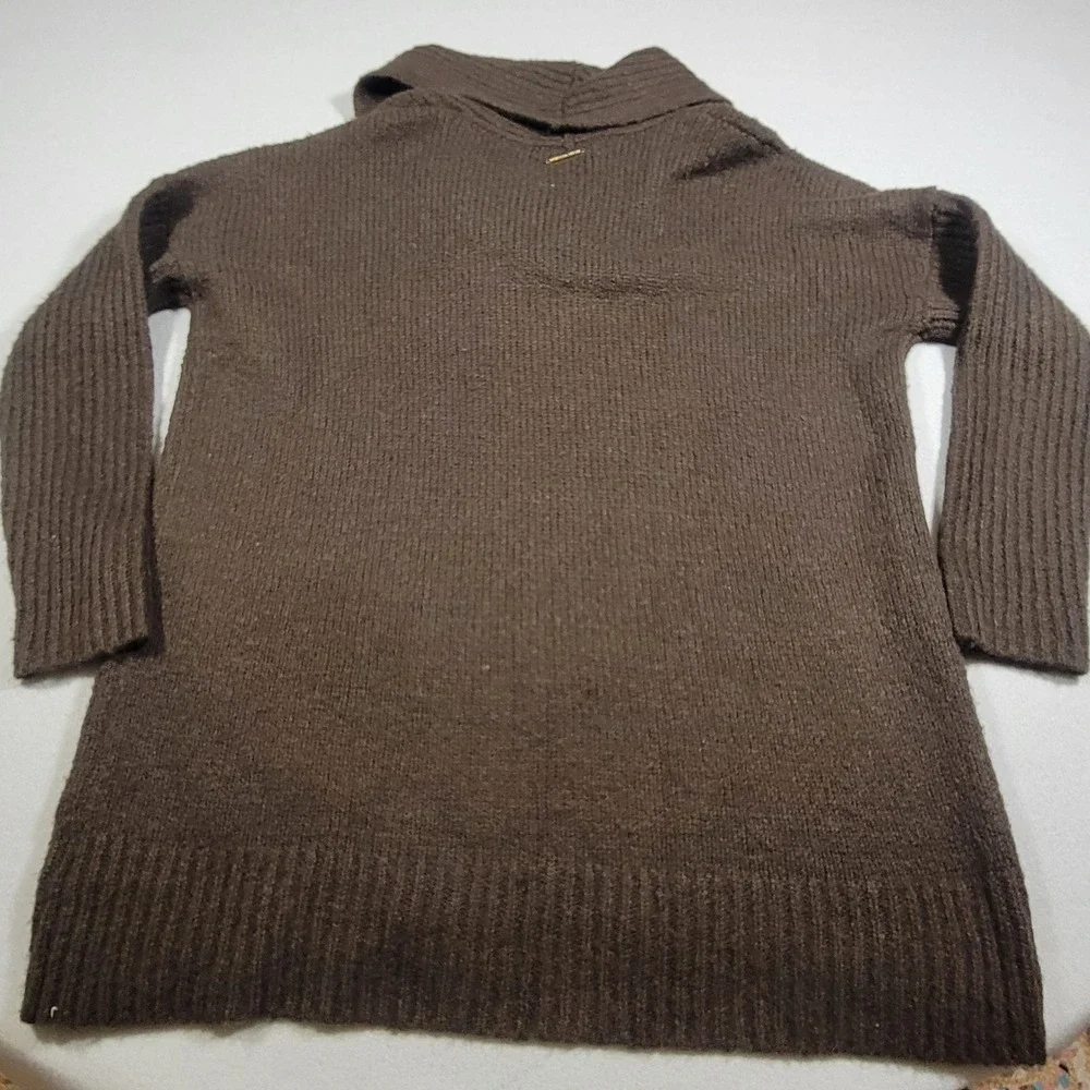 Michael Kors Sweater‎ Womens Cowl Neck Pullover Brown Ribbed Knit Size Small